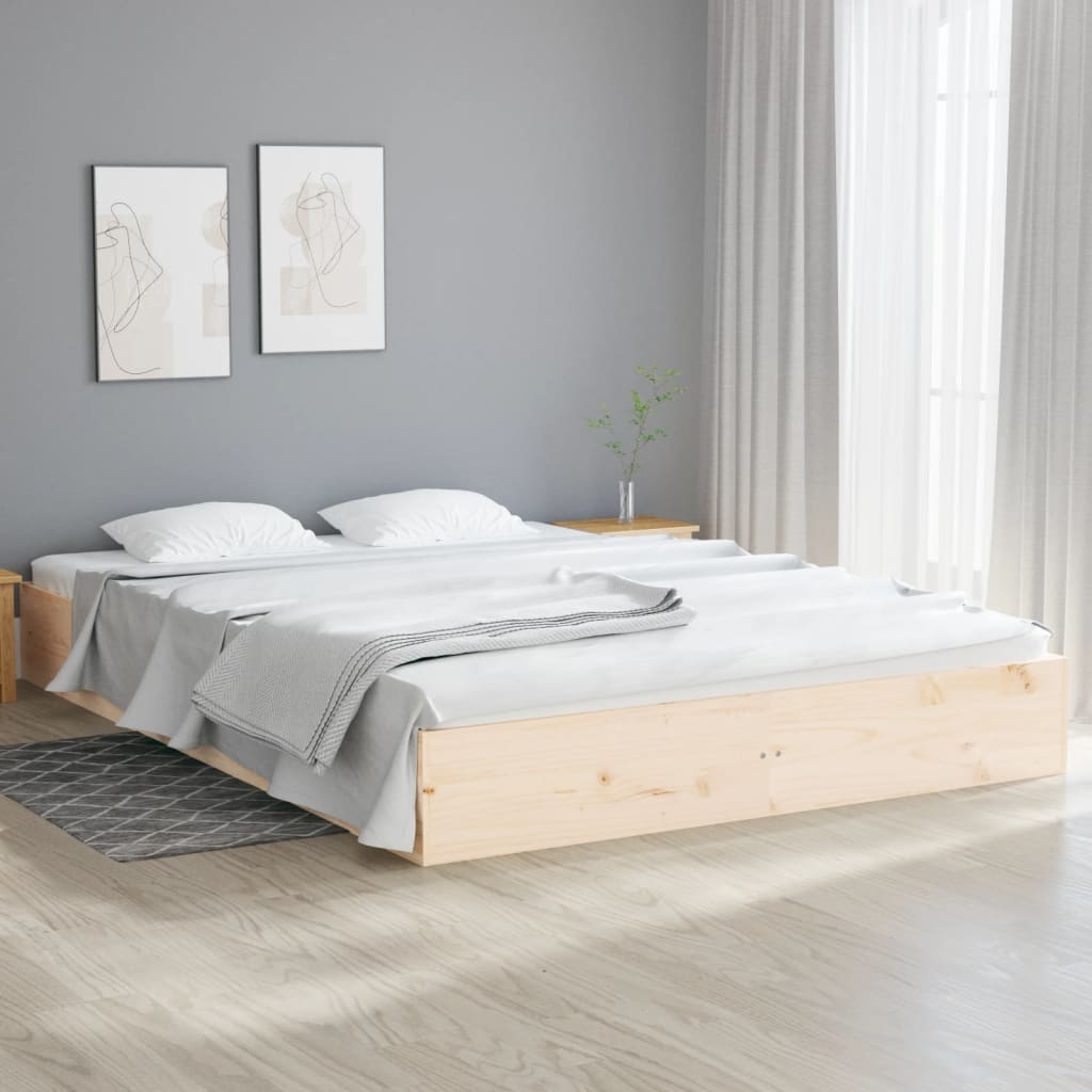Vidaxl Bed Frame Without Mattress, 160X200 Cm, Solid Wood