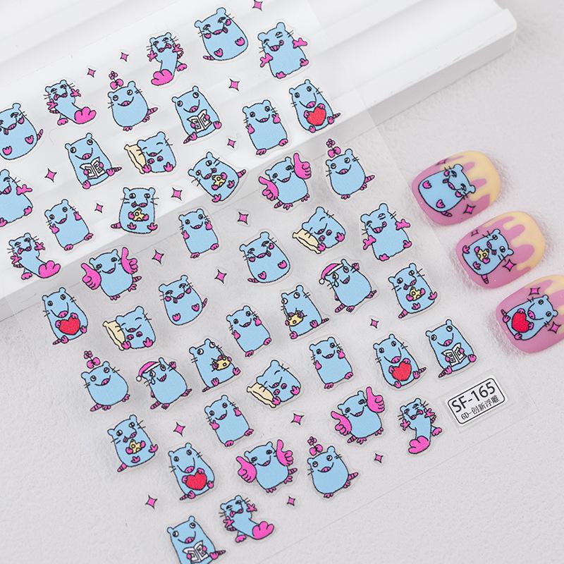 Sky Cartoon Pizza Mouse Nail Art Stickers - Cute, Fun Decorations for Phone, DIY Journal, Notebook, or Nails