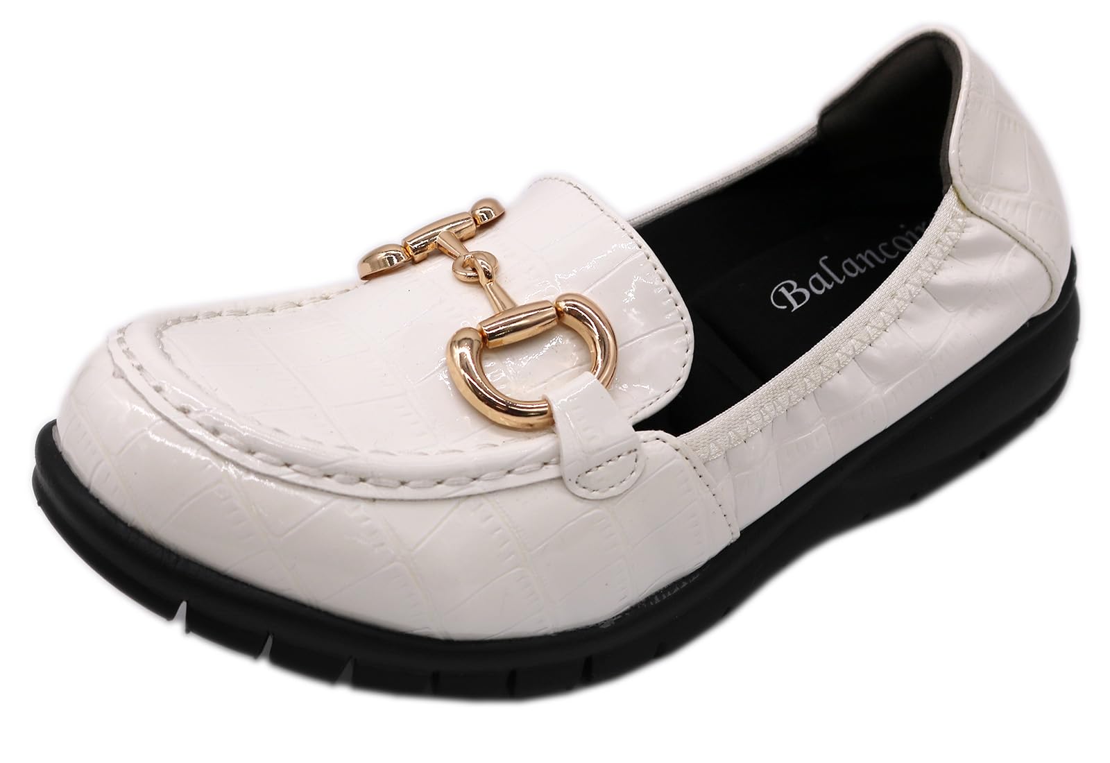 

Blanccoir Удобные для всех Широкий размер 3E Водонепроницаемые, Водоотталкивающие, Сверхлегкие, Погодные, Лоферы/Туфли-лодочки, Слипоны, Женские, Белые, белый