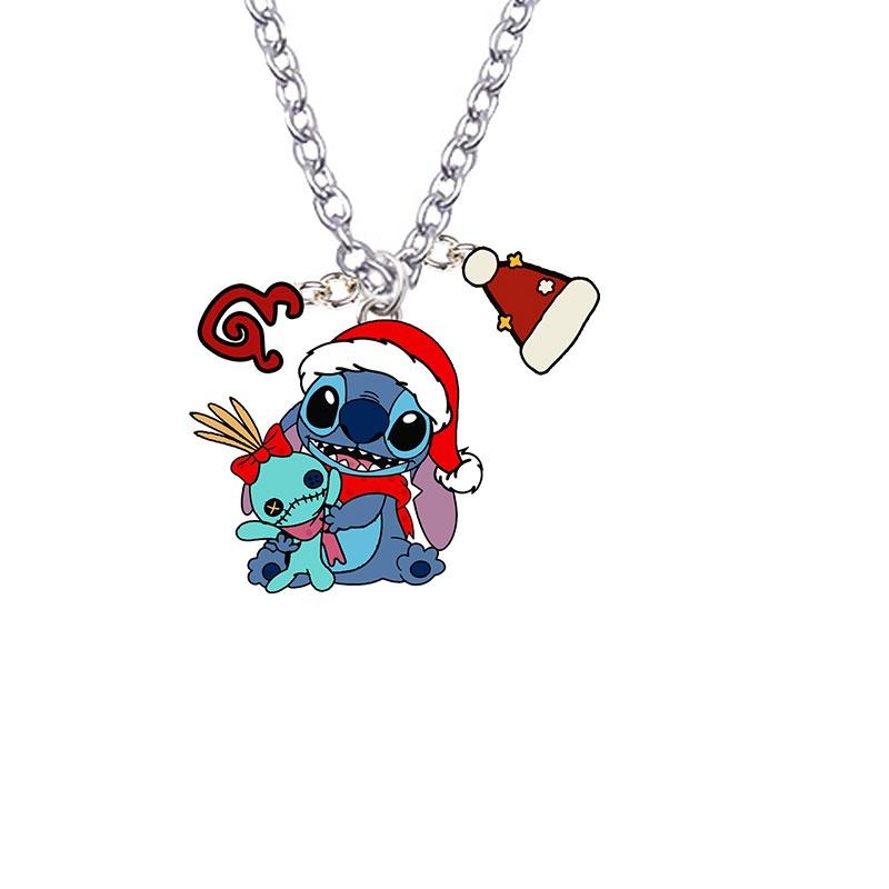 Cross-border New Christmas Pendant Cartoon Star Baby Stitch Necklace Anime Peripheral