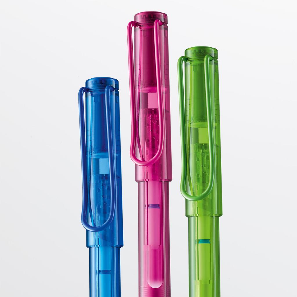 LAMY Balloon Pink Rollerball Pen Clear Plastic Case Line Width B Includes Erasable LAMY T 11 Rollerball Refill 2.0 - Smooth-writing - & - (blue)