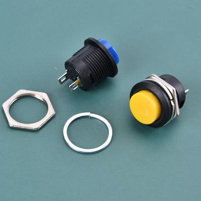 Interruttore momentaneo a pulsante di accensione/spegnimento a LED per auto impermeabile da 16 mm, 12 V-24 V, in metallo