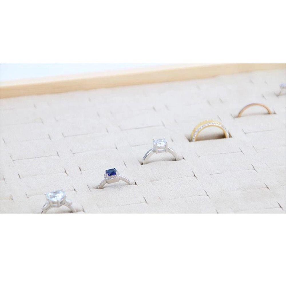 Apricot Jewelry Display Tray Multiple Styles Jewelry Drawer Inserts Wooden Pendant Holder Bracelet