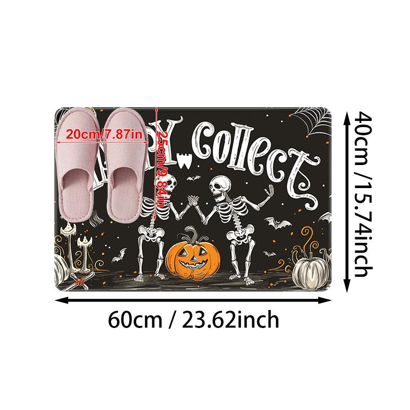 

Коврик для двери со скелетами и друзьями на Хэллоуин, коврик для двери с черепом, коврик для пола дома, антипригарный коврик для ванной, украшения на Хэллоуин
