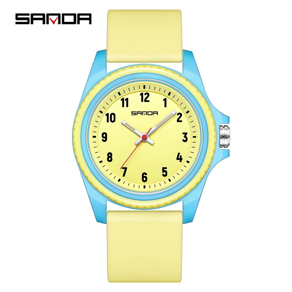 Sanda Unisex Waterproof Quartz Watch for Students - Simple, Versatile Design for School and Exams