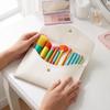 10Piece Dopamine Rainbow Makeup Brush Set with UltraSoft Bristles for Face and Eyes