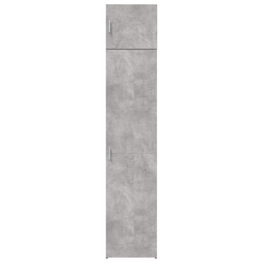 Narrow Tall Cabinet Concrete Grey 45 x 42.5 x 225 cm Engineered Wood