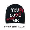 Winter Knitted Hat for Teen Windproof Hat with Jacquard Letter Skiing Riding Hat