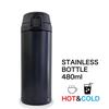 CLEAN HOUSE Stainless Steel Bottle, One-Touch Insulated, Hot & Cold Mug (Midnight Navy, 480ml)