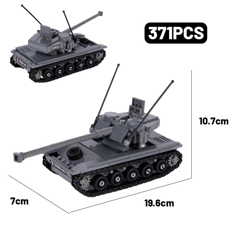 WW2 Military Tank Series Building Blocks German Soviet Union Army Soldier Figures Armored Vehicle Car Cannon Weapon Bricks Toys