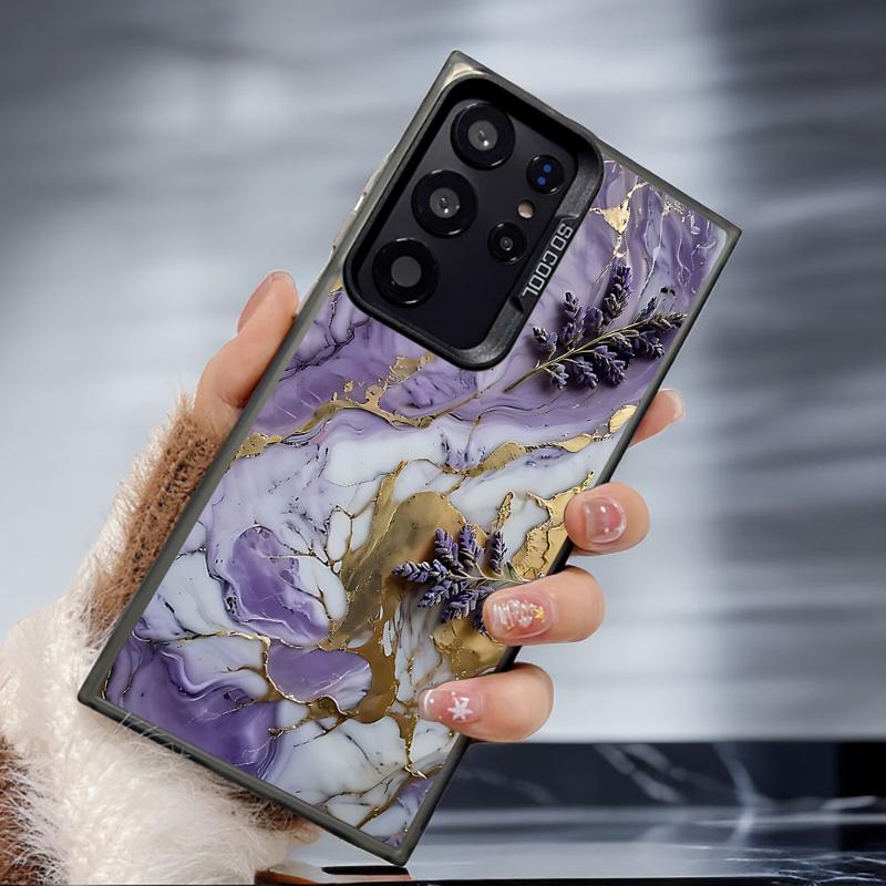 Flower Marble Phone Case for Samsung Galaxy S24Ultra S23 FE Note 20 Ultra S20 S21 S22 Plus S20fe S23Ultra 5G Silicone Soft