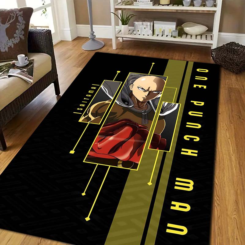 One Punch Man Saitama Cartoon Anime Printed Carpet Flannel Yoga Mat Living Room Bedroom Decoration Non slip Toilet Entrance rug