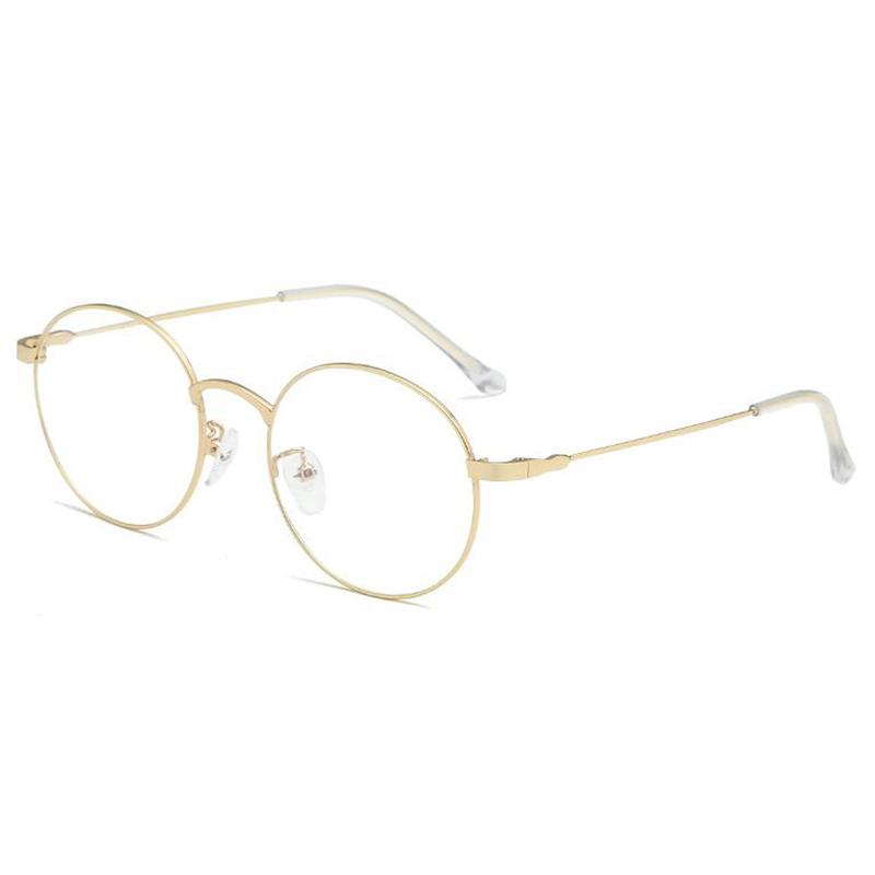 -0.5 -1.0 -1.5 -2.0...-6.0 Radiation Protection Round Eyewear Women Metal Spectacles Men Optical Glasses