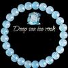 An 8Mm Natural Deep Sea Ice Stone Bracelet Featuring Bohemian Style Stone Jewelry, Serving As a Talisman for Spirit And Luck, Perfect for Casual Wear
