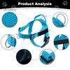 Heavy Duty Nylon Harness for Medium Dogs No Pull Dog Harness, Adjustable Vest with Handle, Breathable Durable Metal D-ring Pet Padded Large Dogs, Safe