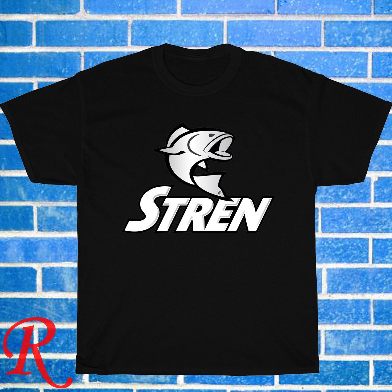 New Stren Fishing Logo Black/Grey Size S-3XL Unisex T-Shirt S