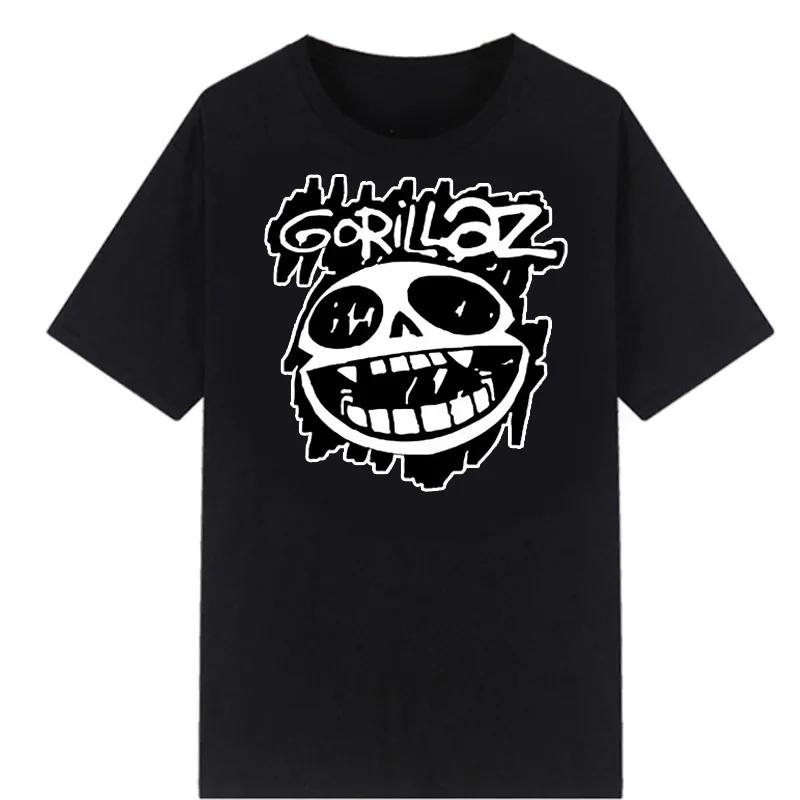 Harajuku Anime Shirt Gorillaz Tee Adult Great Quality Tshirt Retro Manga Graphic Tshirts Men Clothing Oversized T Shirt Mens Tee