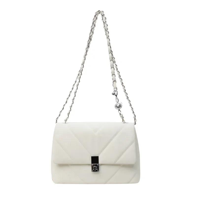 Fashion Chain Shoulder Crossbody Bags for Women Tote Purses and Handbags New Vegan Leather Ladies Messenger Bag High Quality