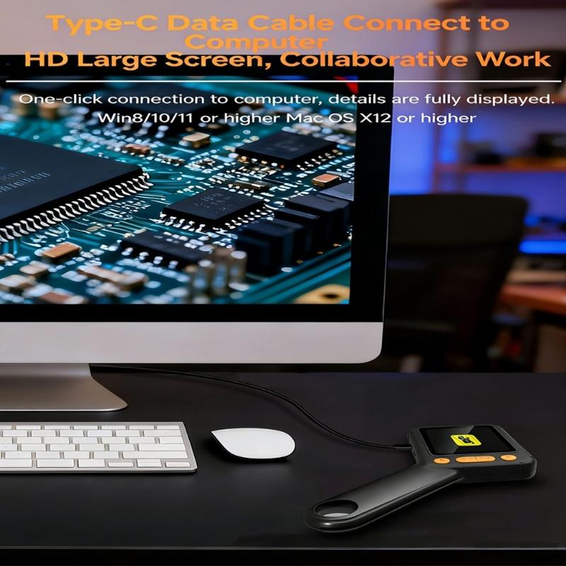 1000X Magnification Digital Microscope with 2.8 Inch Clear High Definition Screen Auto Focused for Educational Use Kids Adults