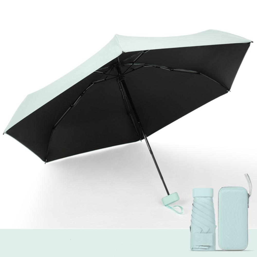 Windproof Rain Umbrella Anti UV Sun Shade Parasol Five-Folding Parasol  Student