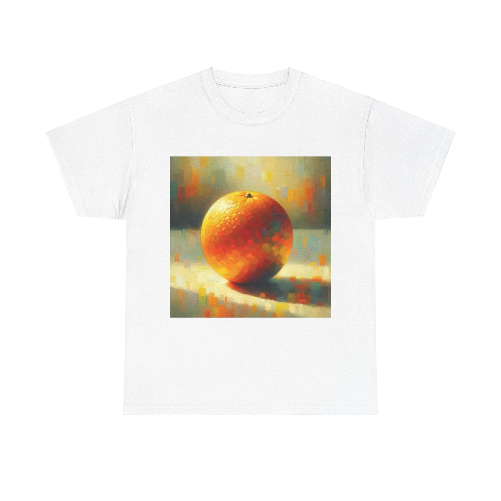 Unisex Adult T Shirt Impressionist Orange Artwork Kitchen Decor XL