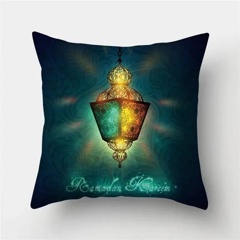 Ramadan Islamic Eid Muslim Mosque Print Pattern Cushion Cover Home Living Room Sofa Decorative Pillow