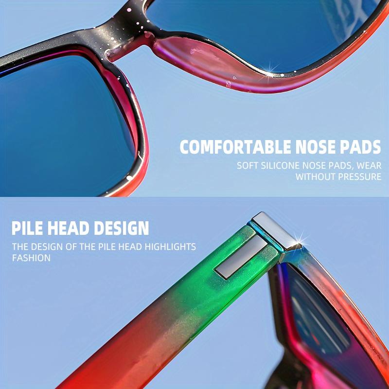 Vibrant Gradient Polarized Sports Sunglasses for Men & Women - UV Protection, Fashionable Design with Metal Hinges Outdoor