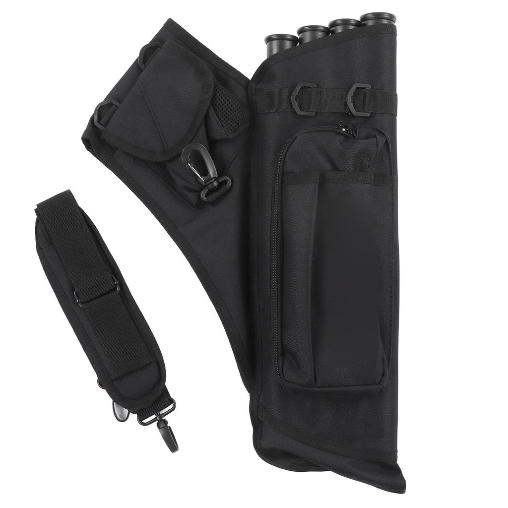 Pfeilköcher Aufbewahrungstasche Tragbare 4-Röhren-Pfeiltasche mit Schultergurt für den Outdoor-Bogenschießsport