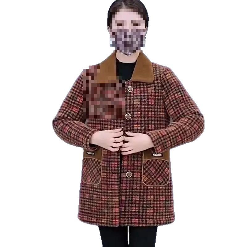 Women's Elegant Mid-Length Mink Velvet Winter Coat