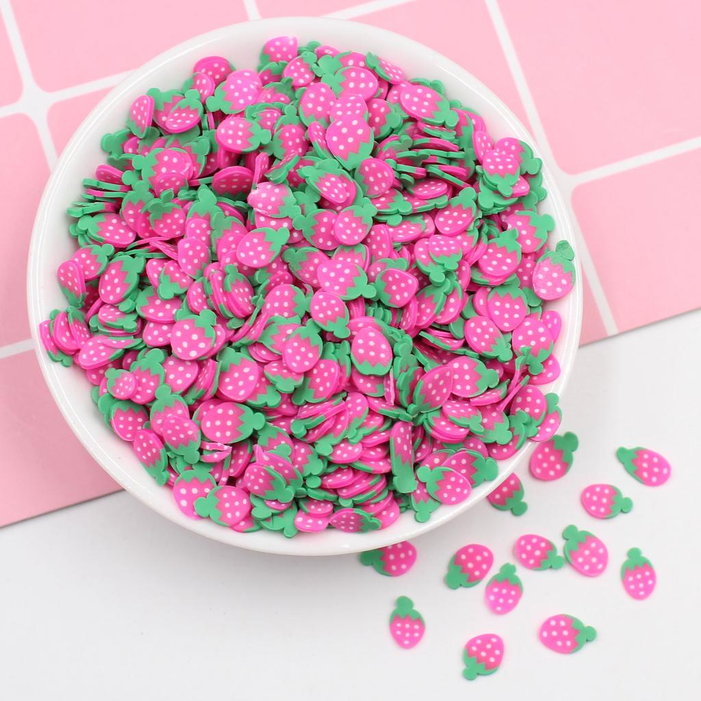 Hot Selling Miniature Polymer Clay Figurine Multi-Fruit Slices Sprinkles for Kids Craft and Slime