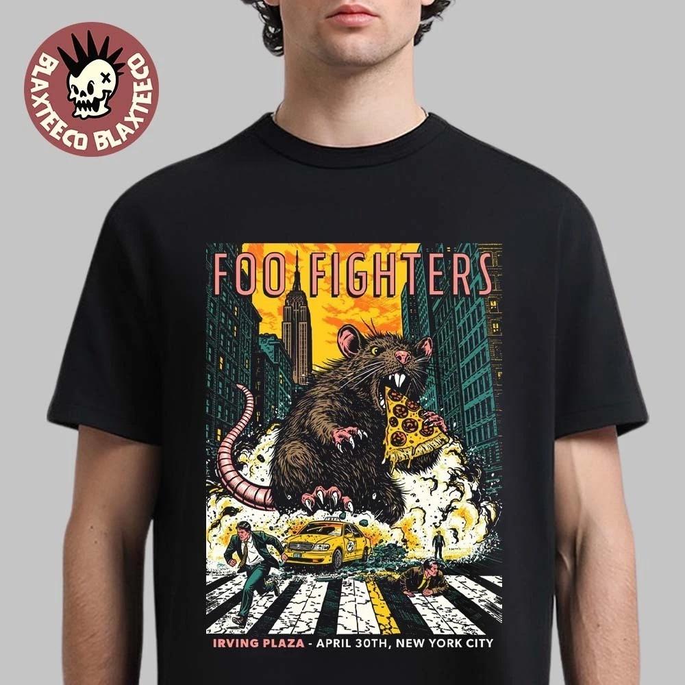 Foo Fighter 2026 Secret Show T-Shirt Irving Plaza Big Rat With Cheese T-T-Shirt S