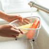 Coș de scurgere pentru chiuvetă de bucătărie din oțel inoxidabil Coș de scurgere triunghi pentru alimente, coajă de legume, filtru de ouă, organizator de depozitare, raft de bucătărie, rack de scurgere