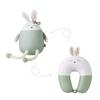 2 In 1 Neck Pillow Cute Bunny U Shape Neck Pillow Neck Support Pillow Rabbit Travel Pillow Neck