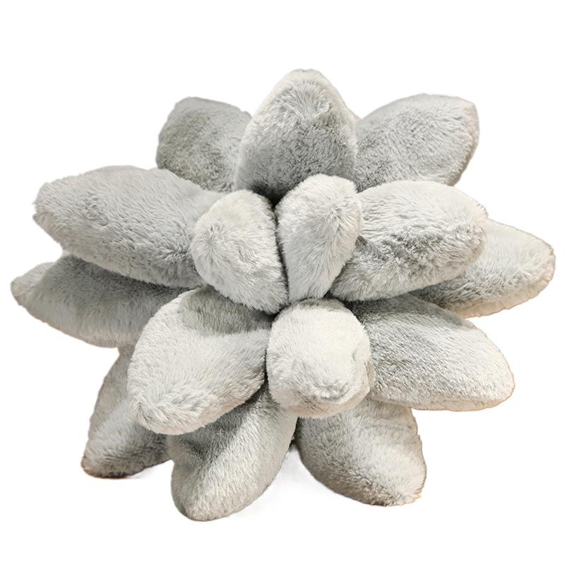 25cm Lifelike Succulent Plants Plush Stuffed Toys Soft Doll Creative Potted Flowers Pillow Chair Cushion for Girls Kids Gift