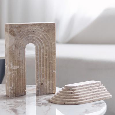 Nordic Wabi-sabi Style Imitation Travertine Cascading Arch Ornaments Bookend Bookends Living Room Study Home Model Room Decorations