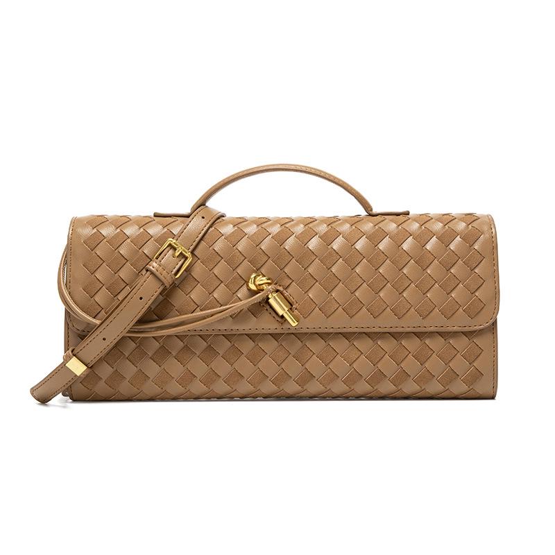 High-End Versatile Woven Baguette Crossbody Tote