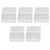 5Pcs Small Plastic Container Multifunctional Organizing Clear Transparent Storage Box Waterproof for Crafts Jewelry Puff