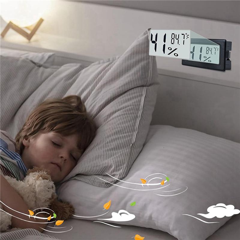 A96I-18er Pack Mini-Hygrometer Innen-Luftfeuchtigkeitsmesser Hygrometer Digitalthermometer Feuchtigkeit Mit (℉) Für Gewächshaus, Garten