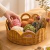 Woven Storage Basket Round Shape with Handles Handcrafted Natural Material Durable and Lightweight for Home Organization and Storage Needs
