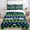 3Pcs Seattle Seahawks Ugly Sweater Bedding Sets For All Sizes New 3D Printed Bed Cover Comforter Duvet Cover Pillowcase Bedroom Decoration