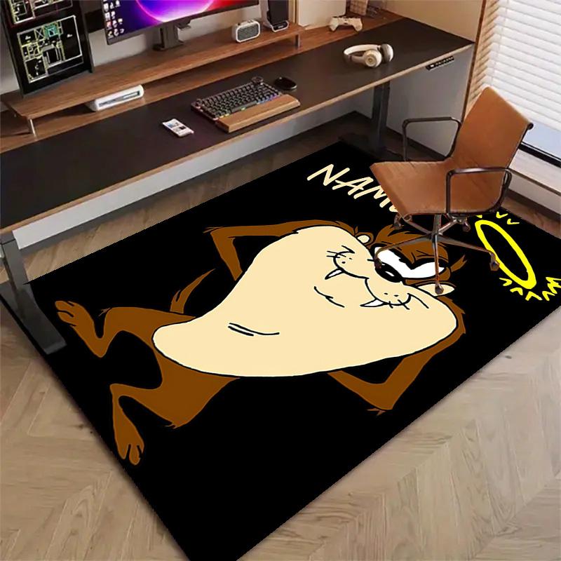 Custom Taz Mat Personalized Name, Polyester Washable Indoor Entryway Rug, Gift for Christmas, Easter, Thanksgiving Day