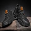 Martin boots autumn and winter new winter velvet cotton shoes casual leather shoes high-top trendy shoes
