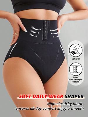 Culotte taille haute sans coutures, contrôle des courbes, rehausseur de fesses, taille ajustable, fermeture à 2 niveaux, vêtement gainant