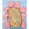 8 Pack PP Material Biscuit Cutters Push-type Household Cookie Cutters for Child