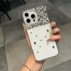 Light luxury jelly IMD half diamond for iphone17promax aurora white mobile phone case Apple 16 premium sense 15