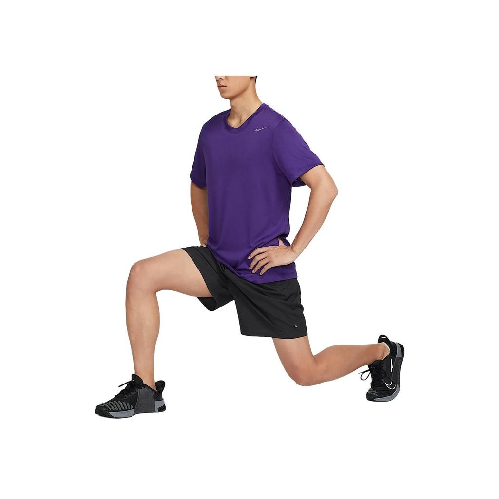 Nike Dri-Fit Team Legend Logo Round Neck Quick-Dry Short Sleeve T-Shirt Men Tops Purple IB8898-547