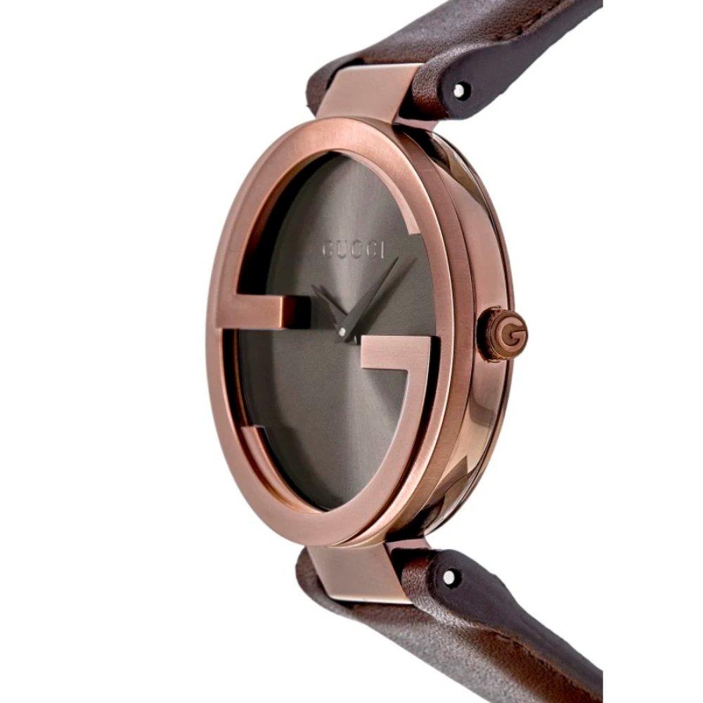 Gucci YA133309 Interlocking G Brązowa tarcza Damski zegarek
