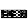5503 Multi-Function Electronic Alarm Clock - Large Font, Rectangular Design, Wall-Mountable or Stand-Alone