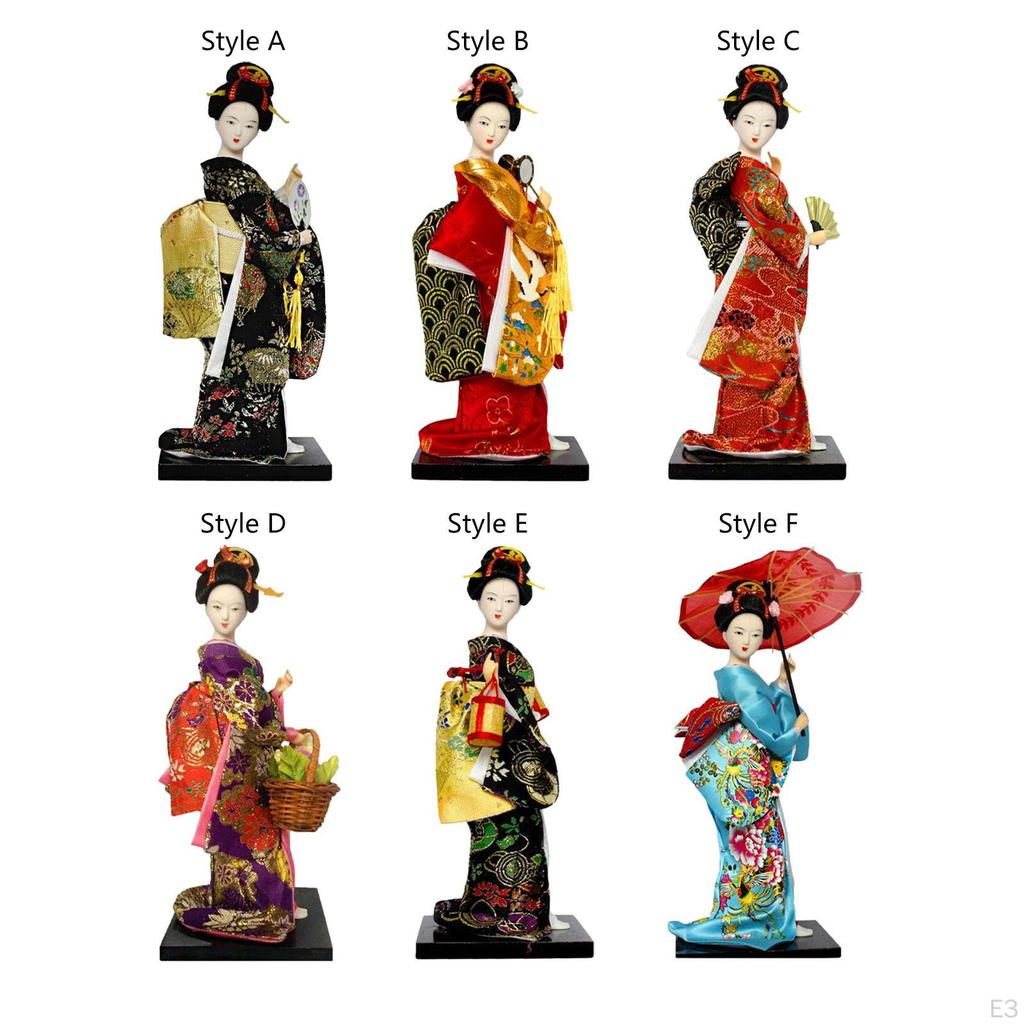 Japanische Geisha Kimono Puppe 25cm Sammeln Figurine Asiatischen Folk Ethnische Housewarming Geschenk Desktop