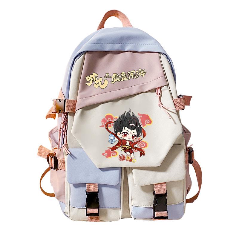 Child Causing The Sea Cartoon Lightweight Primary And Secondary School Student Schoolbag Large Capacity Junior High School Student Backpack